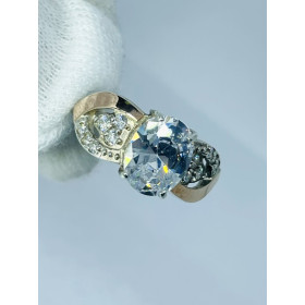 Срібна каблучка 925* з позолотою 375* 