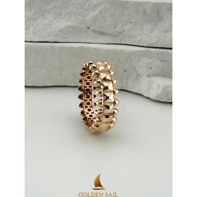 Каблучка із червоного золота в стилі Cartier
